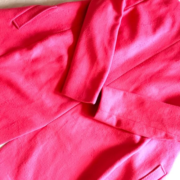 PINK RACHEL ZOE DOUBLE-BREASTED SPRING COAT, LARGE/MEDIUM - Picture 2 of 4